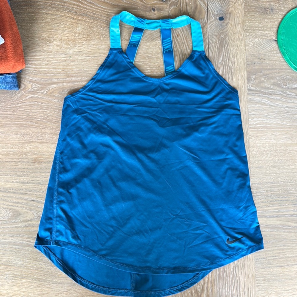 Nike Blue Sleeveless Backless Tank Top